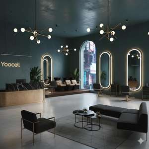 Muebles Modernos para Salón de Barbería, Juego Completo en Madera, para Centros Comerciales, Hoteles, Gimnasios y Apartamentos - Product Image 1