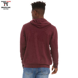 Pull-over à capuche d'hiver pour hommes Taille XS Tissu polaire de haute qualité Conception solide Impression de logo personnalisé Teint uni Nouvelle arrivée - Product Image 6