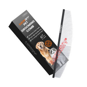 Herramienta para el cuidado de mascotas, peine de acero de 7 1/2 pulgadas para perros de todos los tamaños, acero inoxidable alemán de grado quirúrgico, fabricado en AISI 420 - Product Image 2