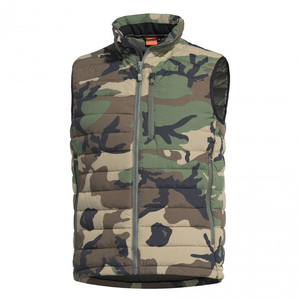 Venta más caliente personalizado de los hombres de estilo Camo Puffer chalecos bordado Logo Stand Collar a prueba de viento Full Zip Up acolchado Chaquetas deportivas - Product Image 2