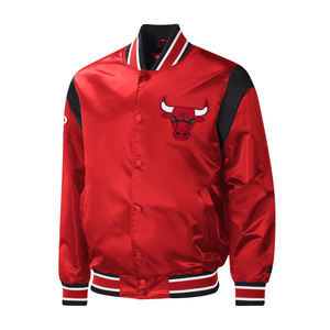 Professional New Wholesale Custom Embroidered Satin Design <b>Men</b> Polyester Sports Bomber <b>Jacket</b> Stand Waterproof 9-piece Unisex - Product Image 1