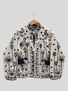 Veste en coton brodée à la main à motifs floraux, col mandarin, manches longues, style chinois, vêtement d'extérieur décontracté pour adultes, tenue de printemps - Product Image 1