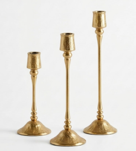 Candelabro de Lujo Dorado para Velas Cónicas, Portavelas de Metal de Latón/Aluminio para Centro de Mesa de Boda, Decoración del Hogar, Fiestas - Product Image 4