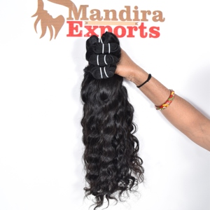 100% Extensions de cheveux Remy vierges crus noirs naturels Temple indien ondulé 8-36 pouces faisceaux de haute qualité sans traitement chimique - Product Image 6