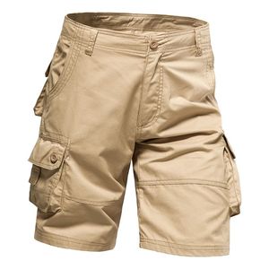Short d'été en coton pour hommes, salopette multi-poches confortable de grande taille, pantalon de plage décontracté pour les activités de plein air - Product Image 3