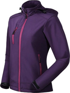 Veste de randonnée d'hiver pour femme avec logo personnalisé, imperméable, softshell, respirante, coupe-vent, chauffante, écologique, teinte unie - Product Image 6
