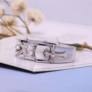 Unisex Twilight Round Cut Micro Pave Moissanite Anillos de diamantes Estilo hip-hop Plata de ley fina Los mejores precios - Product Image 6