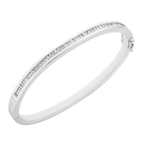 Demi-cercle de tennis léger et luxueux pour femmes, diamant taille émeraude, moissanite, occasions de fiançailles à la mode, argent sterling 925 délicat - Product Image 2