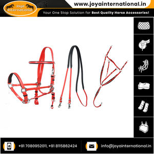 Juego de rieles con placa de pecho, rieles con brida de cuello Halter de resistencia de caballo, con tachuelas ecuestres - Product Image 6