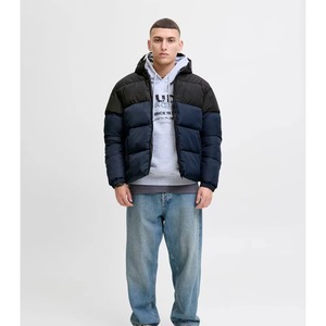 Veste d'hiver épaisse pour homme, imperméable, coupe-vent, respirante, à capuche, avec logo sur le devant, en polyester/laine - Product Image 3