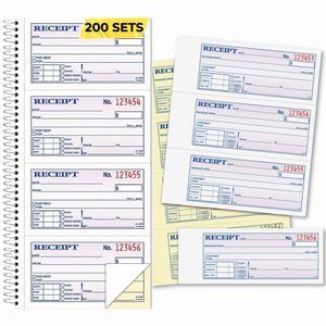 A4a5a6 tiền chuyên nghiệp và cho thuê sổ nhận hai phần carbonless sao chép xoắn ốc RÀNG BUỘC (3 gói) xoắn ốc ràng buộc thiết kế NCR sách - Product Image 5