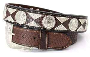 Conchos Western Ceinture robuste pleine fleur en cuir de vache de qualité supérieure Ceintures de luxe aux motifs de perles personnalisées Prêt à expédier Unisexe - Product Image 3