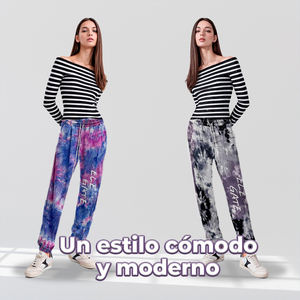 Pantaloni Jogger a Vita Alta con Cinturino Regolabile, Tie-Dye, Traspiranti e Leggeri, Stile Hip Hop, Motivo Formale Intrecciato per Ufficio e Tempo Libero - Product Image 4