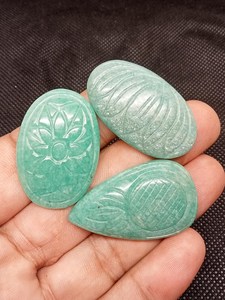 Cabujón de amazonita verde Natural hecho a mano de alta calidad, piedras preciosas sueltas, tamaños mixtos para la fabricación de joyas - Product Image 3