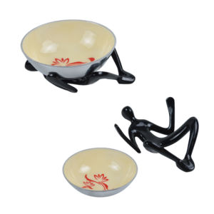 Bol à salade en métal écologique coloré avec finition émaillée colorée, technique personnalisée, bol à chips pour la décoration de la maison, de l'hôtel et des fêtes - Product Image 6