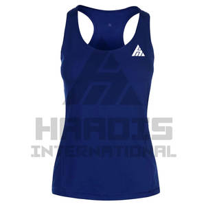 Logo personnalisé femmes Gym Fitness entraînement Yoga débardeur haut court femmes été course col rond débardeurs pour femme Gym vêtements actifs - Product Image 1