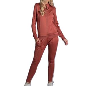 Ensemble Jogging Femme Élégant Taille Haute 2 Pièces Color Block Hiver Fitness Crop Top à Capuche Décontracté Streetwear Séchage Rapide Respirant - Product Image 1