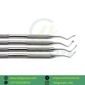 Venta al por mayor excelente calidad Lucas Curette Dental Set de 4 curetas de hueso quirúrgico en estilo único - Product Image 6