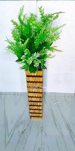 Grand Vase à Fleurs en Bois Naturel Rustique Surdimensionné pour Salon, Couloir et Décoration Intérieure - Product Image 6