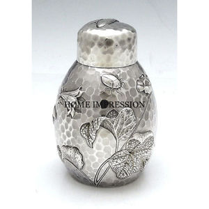 Urna de cremación de latón y Metal de diseño único con pegatina de esmalte, urnas hechas a mano aplicadas para cenizas humanas, suministros funerarios - Product Image 2