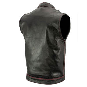 Chaleco de cuero de nuevo diseño, chaleco de bajo precio para hombre, gran oferta, Chaleco de cuero genuino sin mangas para hombre de buena calidad - Product Image 4