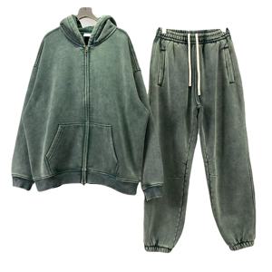 Conjunto Deportivo de Algodón para Hombre, Estilo Acid Wash, al por Mayor, de Alta Calidad, 500gsm, Modelo 2026 - Product Image 1