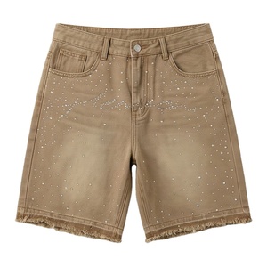 Custom Men's Premium Denim <b>Shorts</b> Spring Streetwear <b>Woven</b> Custom Design Breathable Fabric 100% Cotton Comfortable Regular Fit - Product Image 1