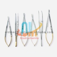 Ensemble d'instruments de micro-chirurgie Castroviejo de qualité supérieure, 6 pièces - Ciseaux, porte-aiguilles, forceps, acier inoxydable de qualité médicale |   OldMed