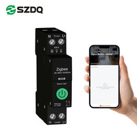 Disjoncteur intelligent Wi-Fi à large plage de tension 1P+N sur rail DIN avec surveillance de la puissance en temps réel 1A~63A, capacité de coupure 6kA