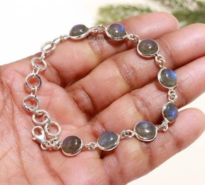 สร้อยข้อมือเทนนิสทำมือจากเงินแท้ 925 คุณภาพดีที่สุด ประดับด้วยลาบราโดไรต์ ให้แสงสีระยิบระยับ เหมาะสำหรับเป็นของขวัญสำหรับทุกเพศในโอกาสงานปาร์ตี้ - Product Image 6