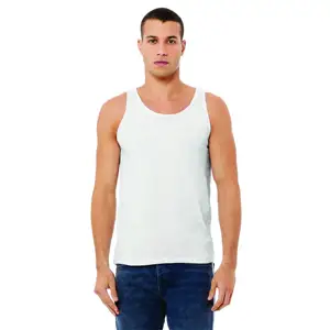 Side Seamed Retail Fit 100% Airlume Combed and Ring Spun Cotton 32 single 4.2 oz White FleckUnisex Jersey Tank