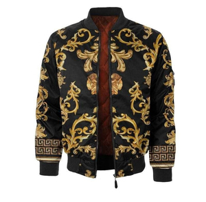 Chaqueta de bombardero informal para hombre nueva moda al por mayor tela de lona con cuello levantado - Product Image 2