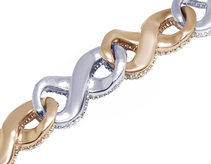 Cadena de eslabones cubanos de oro pesado de dos tonos de 10K con diamantes cultivados en laboratorio, collar de diamantes estilo Hip Hop helado Premium, joyería para hombres - Product Image 5