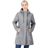 Veste d'hiver pour femme, durable, en tissu softshell tricoté, polyester/spandex, imperméable, coupe-vent, respirante, séchage rapide