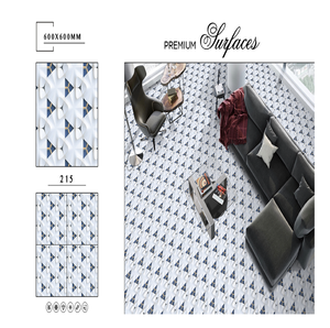 Carreaux imprimés numériques 3D brillants de style moderne Taille de 600x600mm Corps en porcelaine émaillée polie utilisé pour la décoration du centre commercial - Product Image 1