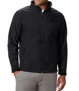 Chaqueta de concha blanda para hombre, chaqueta con cierre de cremallera importada de 100% poliéster, lavado a máquina - Product Image 1