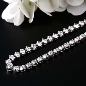 สร้อยคอเทนนิสเพชรทรงกลมคลาสสิก Jeulia เงินสเตอร์ลิง - Product Image 5