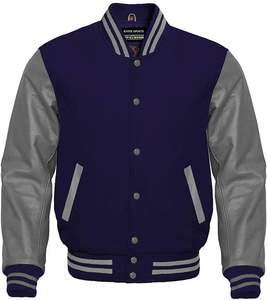 Vestes Versity College pour hommes grande taille vestes universitaires vierges en gros veste universitaire Letterman unie avec logo personnalisé pour hommes 2025 - Product Image 2