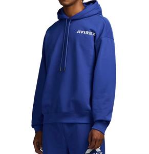 Sweat à capuche unisexe de haute qualité avec fermeture éclair, bleu, style Avirex, imprimé personnalisé DTG/DTF, en molleton de coton, logo sur le devant, pour homme, taille plus - Product Image 5