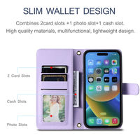 Étui de téléphone en cuir de luxe avec sangle, fonction tactile protectrice et élégante, compatible avec iPhone, disponible en 6 couleurs