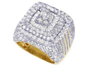 Anillo de Bodas de Hip Hop de diamante de corte redondo con moissanita VVS de 11,00 quilates para plata de ley 925 para hombres - Product Image 5