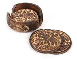 Top Trending Kitchen Popular Wooden Coaster for Office and Restaurant Coffee Server Tree Branch <b>Cutting</b> Coaster - Product Image 6