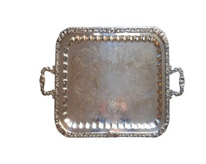 Bandeja de suministros al por mayor de diseño antiguo Bandeja de servicio de comida rápida de gran tamaño para uso en Resort Forma rectangular Servicio de latón - Product Image 1