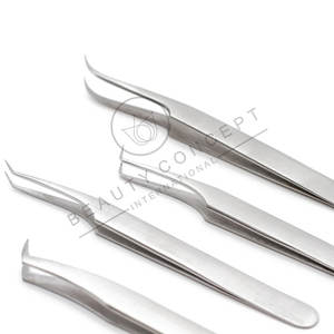 Pince à épiler professionnelle pour cils et volume, dégradé rouge-noir unique, forte adhérence, pointe en fibre, personnalisable - Product Image 3