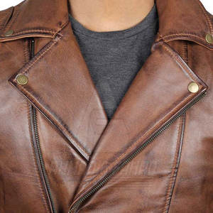 Chaqueta de Cuero para Hombre, Invierno, con Logotipo Frontal, Resistente al Viento, Ecológica, Cómoda y Transpirable, Gran Venta - Product Image 2