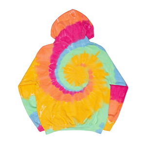 Personalizado de gran tamaño Vintage desgastado parche bordado Tie Dye Sudadera con capucha French Terry Sun Faded Sudadera con talla grande característica de invierno - Product Image 4
