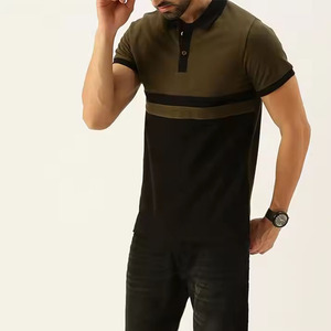 Chemise décontractée pour homme en tissu tricoté à séchage rapide, manches courtes, coton et polyester, avec logo personnalisé uni - Product Image 5