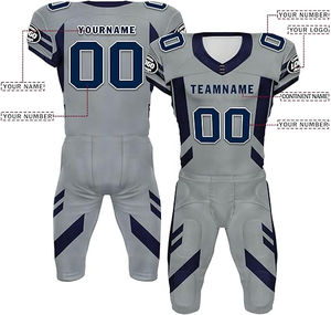 Uniforme de fútbol americano, conjunto de práctica deportiva, uniforme de fútbol americano, ropa deportiva de equipo activo, uniforme de fútbol - Product Image 2