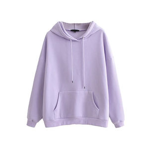 Sweat à capuche 100% coton imprimé solide sweat-shirt polaire doux pour l'hiver vêtements de sport respirants pour tenue décontractée en plein air - Product Image 1