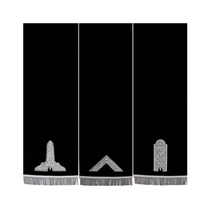 ป้ายปักลายด้วยมือหรูหราสะท้อนแสงสีฟ้าสำหรับราชกกุธภัณฑ์ - Product Image 1